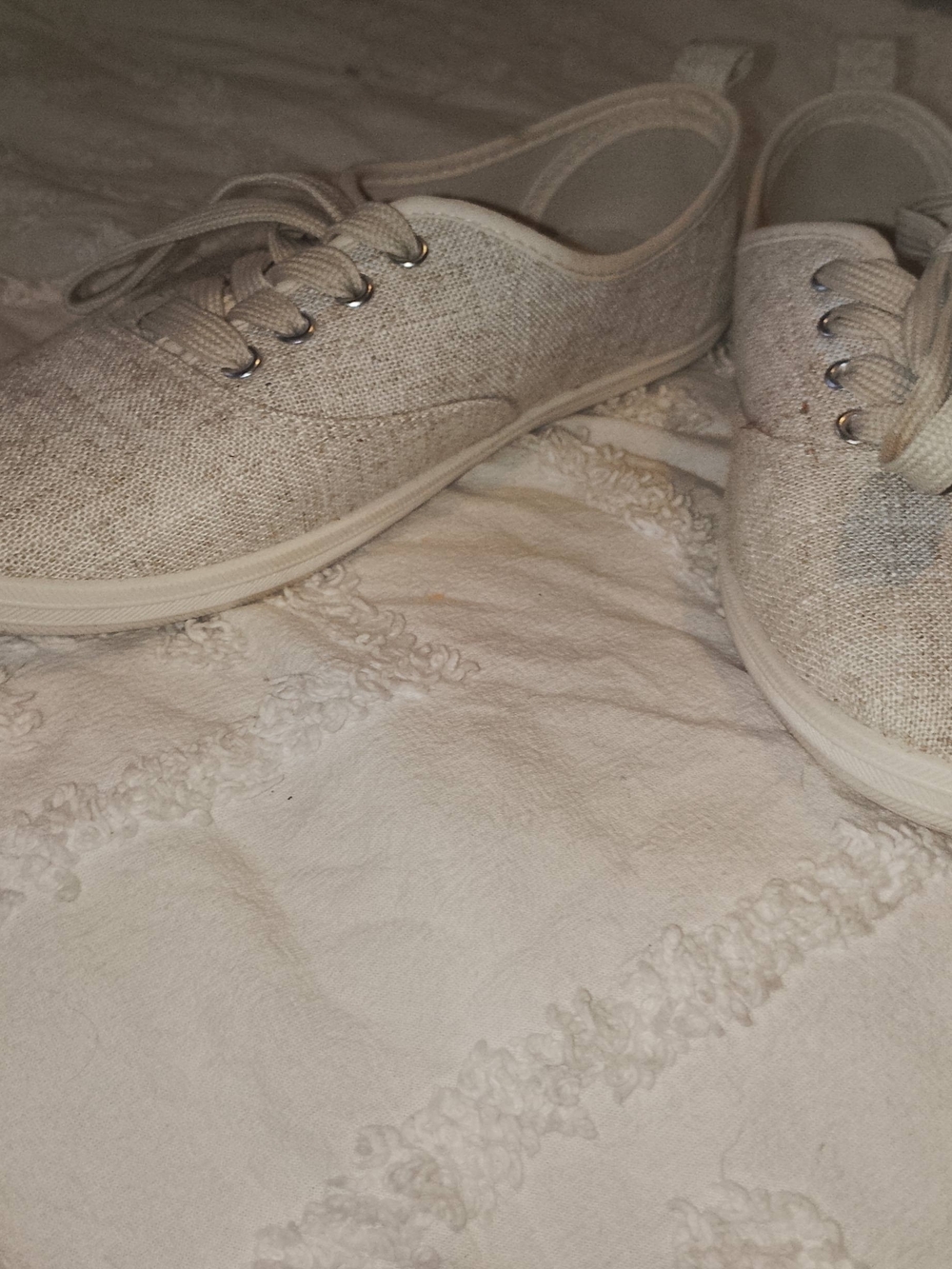 Ardene Linen-Texture Casual slip on Flats Natural Beige - Picture 5 of 5
